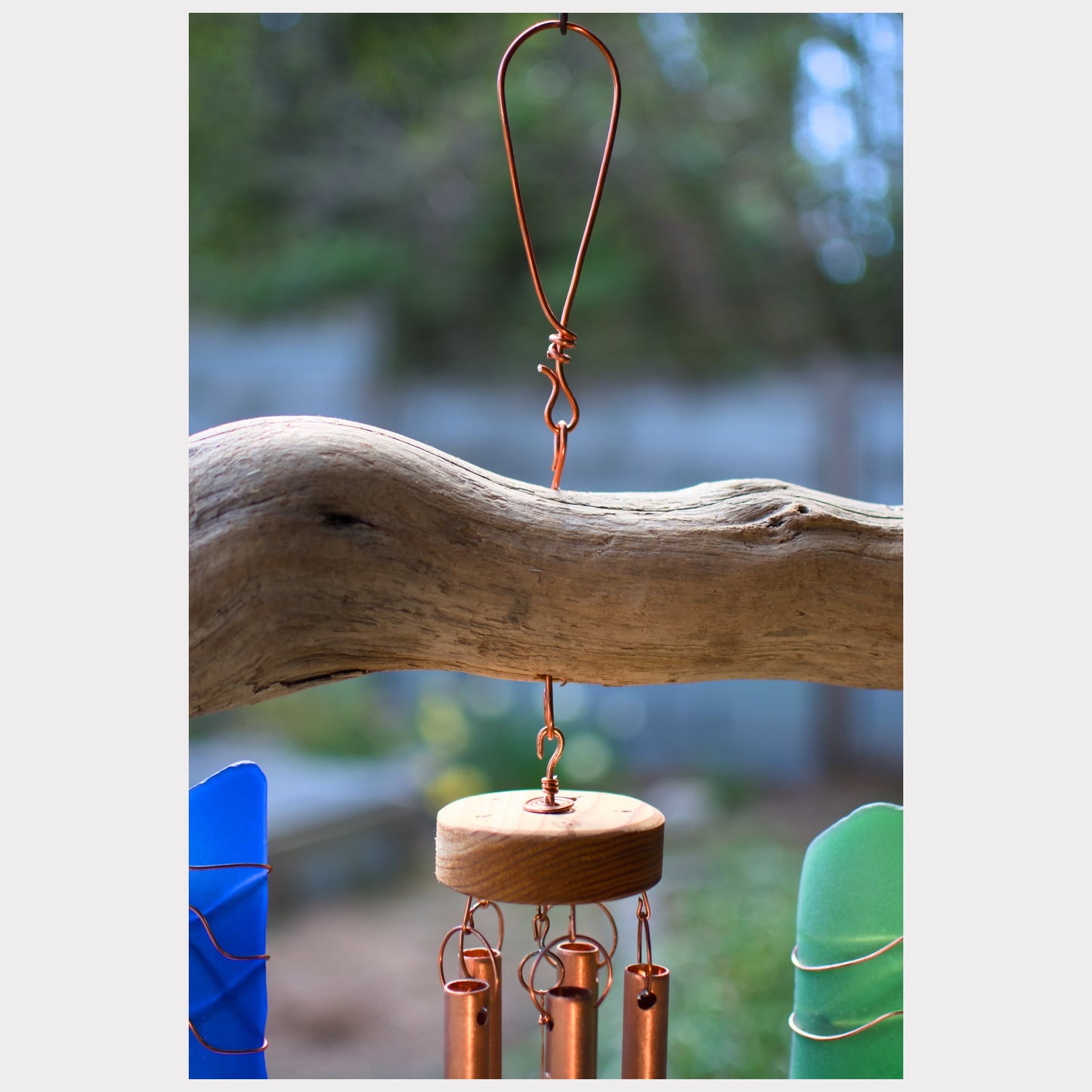 zoom detail, driftwood wind chime