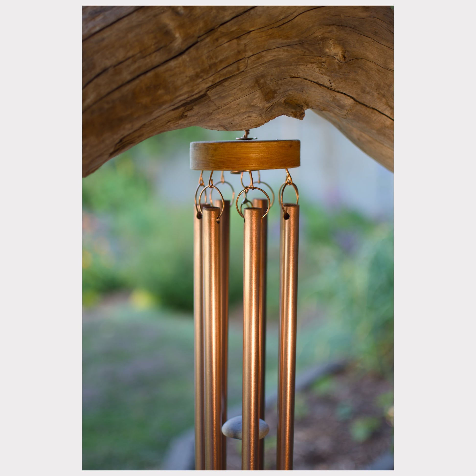 detail, driftwood wind chime