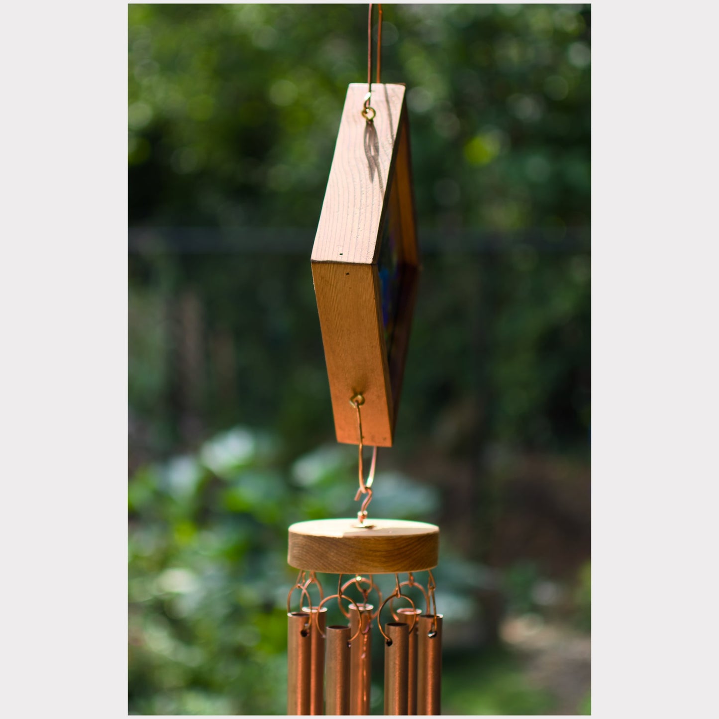 Wind Chime - Sea Glass Kaleidoscope - Large Copper Chimes - Free Engraving