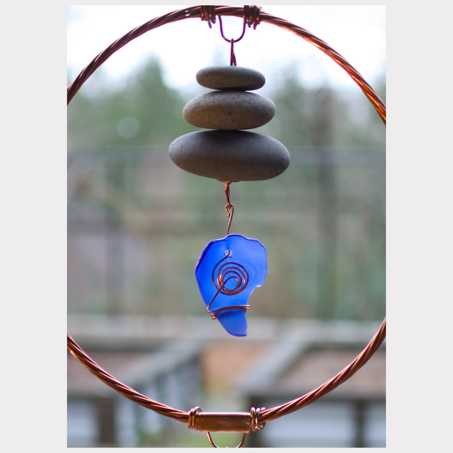 zoom detail, copper wind chime