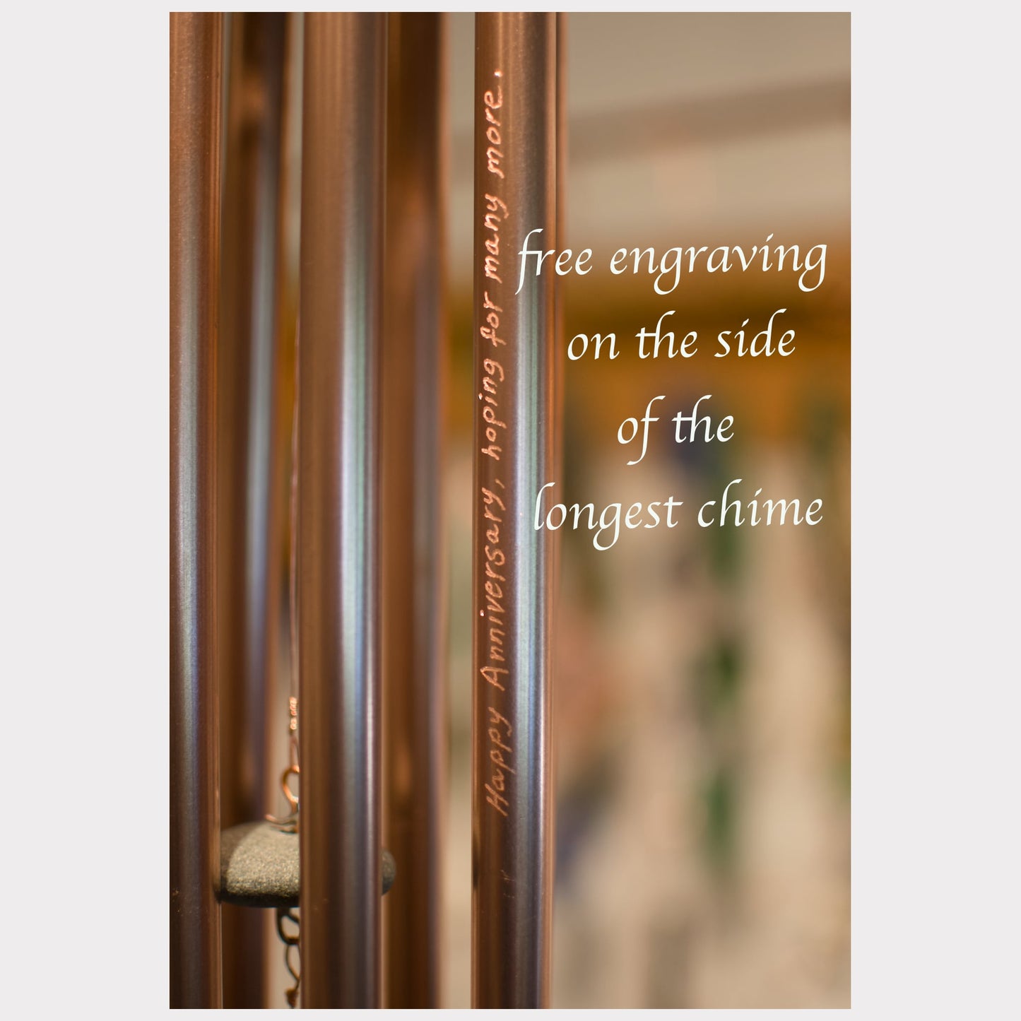 Example of free engraving, Coast Chimes