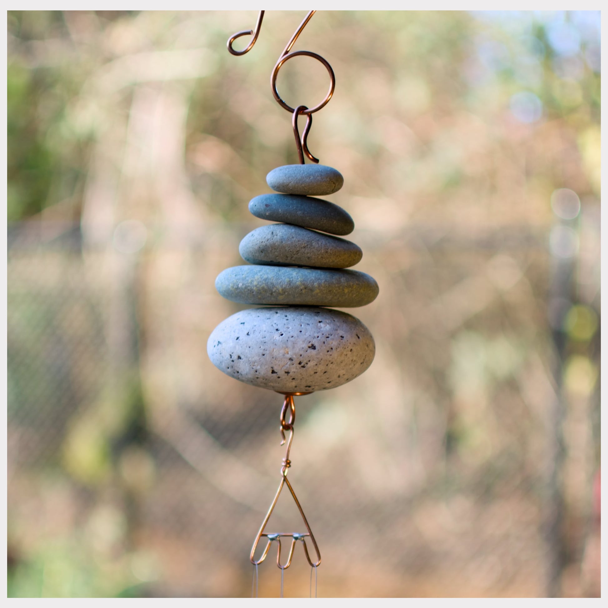 detail, zen beach stone chime