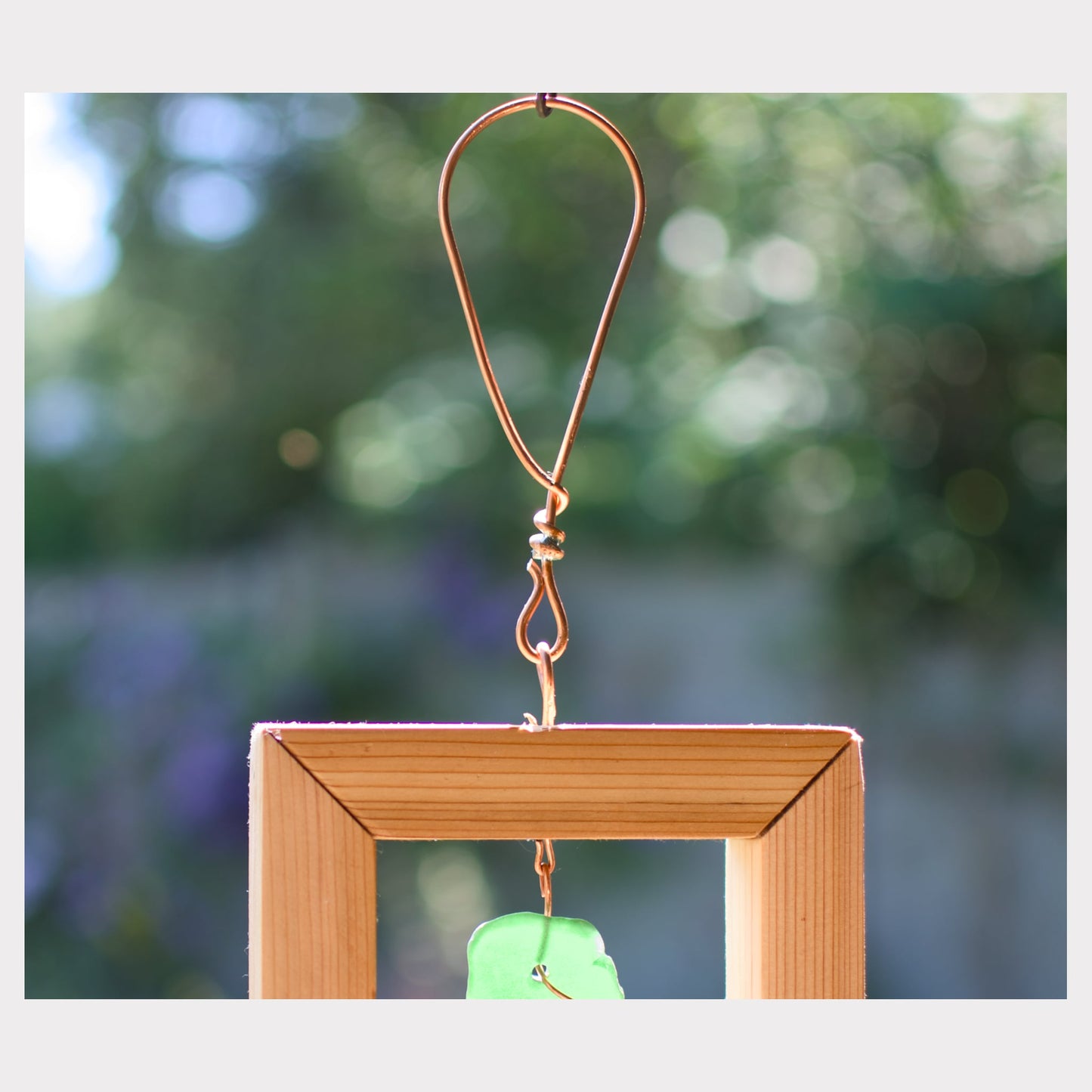 handmade copper hanging loop