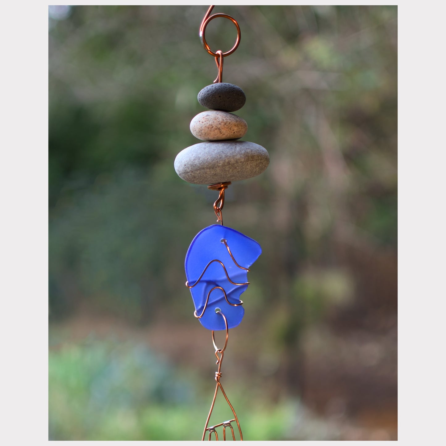 detail, zen beach stone chime