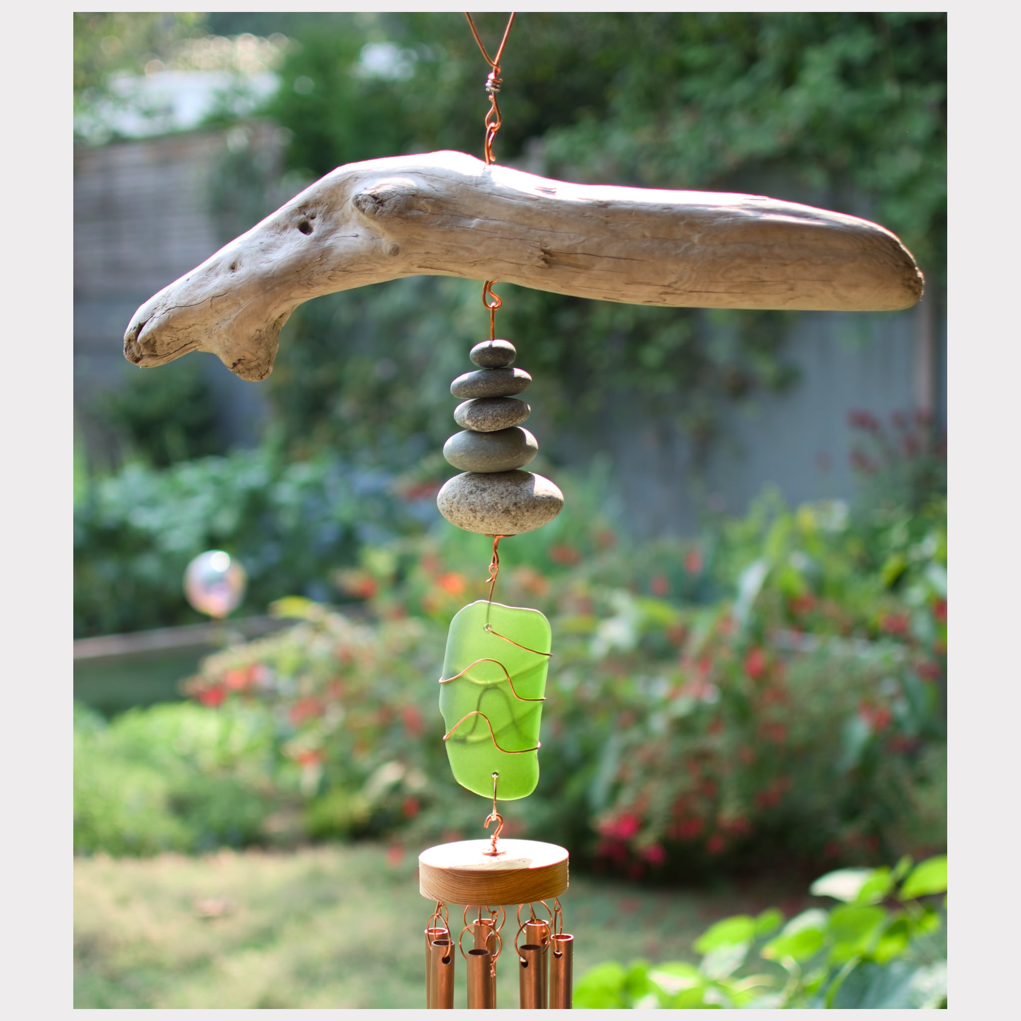 Driftwood Agate Slice Wind chimes,Agate sun store catcher, driftwood wind chimes,Agate slice and glass beaded driftwood wind chimes,Driftwood art