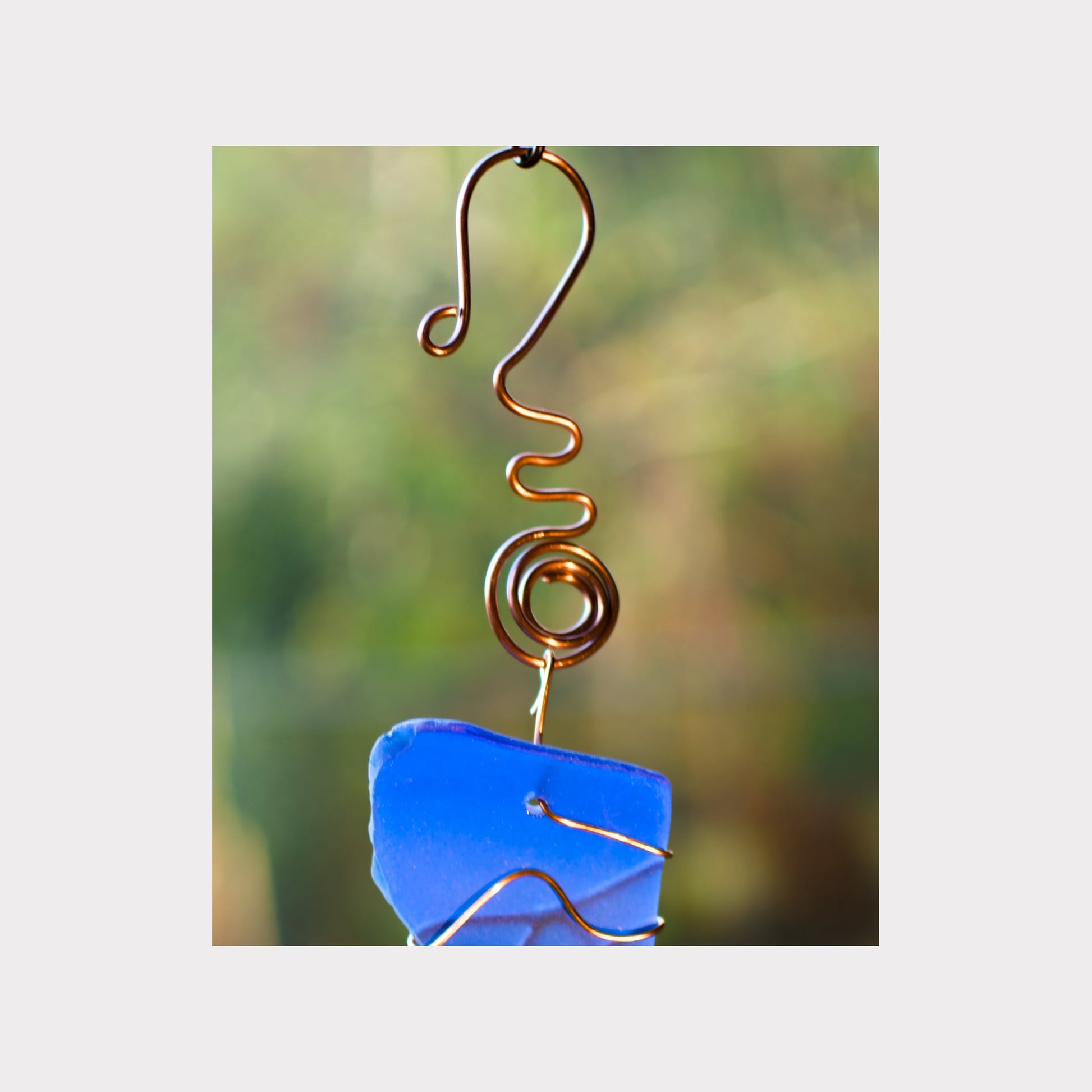 fancy handcrafted copper hook for a wind chime