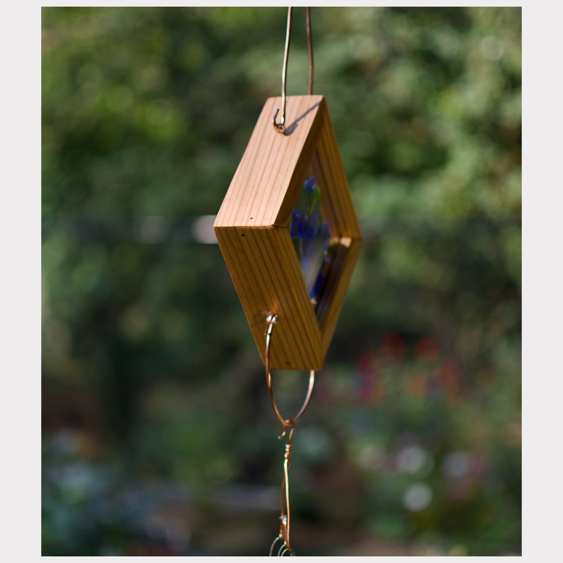 Side view, kaleidoscope wind chime, Coast Chimes.